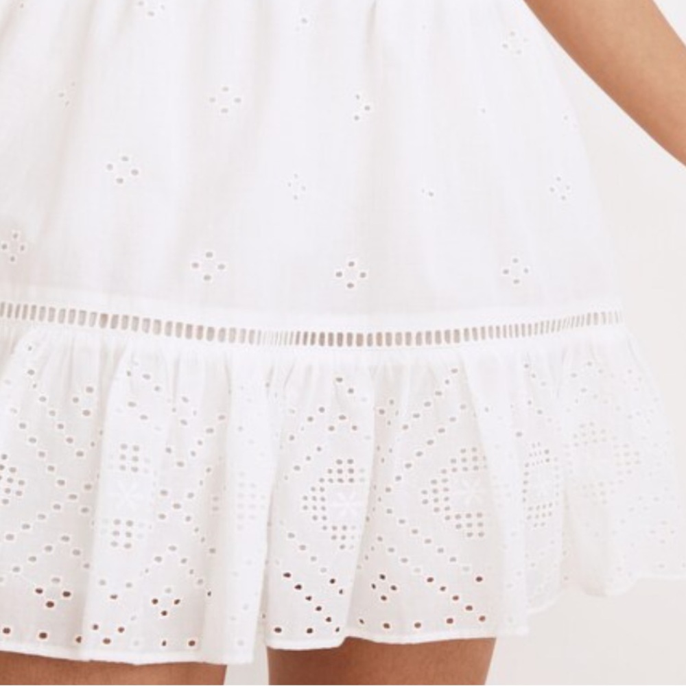Madewell Embroidered Smock-Waist Ruffle Mini Skirt Large NWT - Picture 4 of 11
